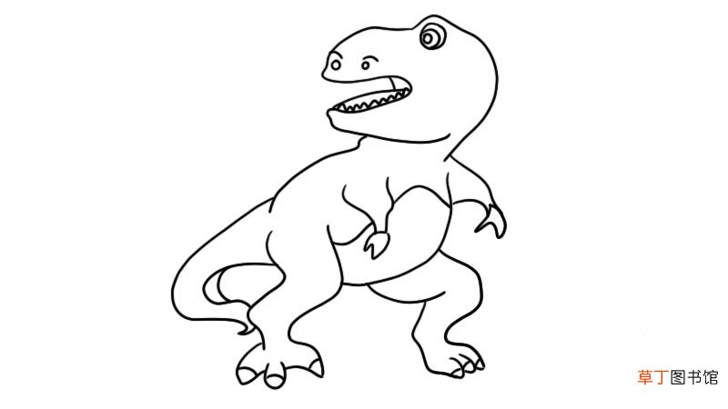 霸王龙简笔画图片大全 霸王龙简笔画画法