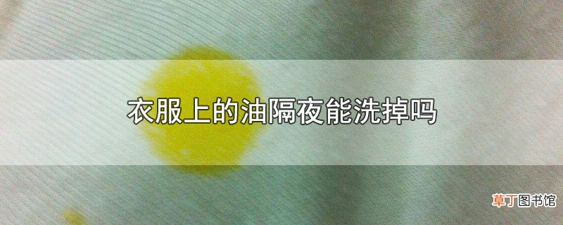 衣服上的油隔夜能洗掉吗
