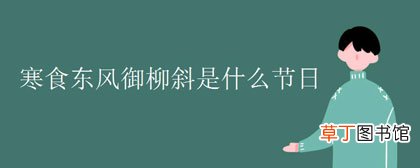 寒食东风御柳斜是什么节日-简短介绍