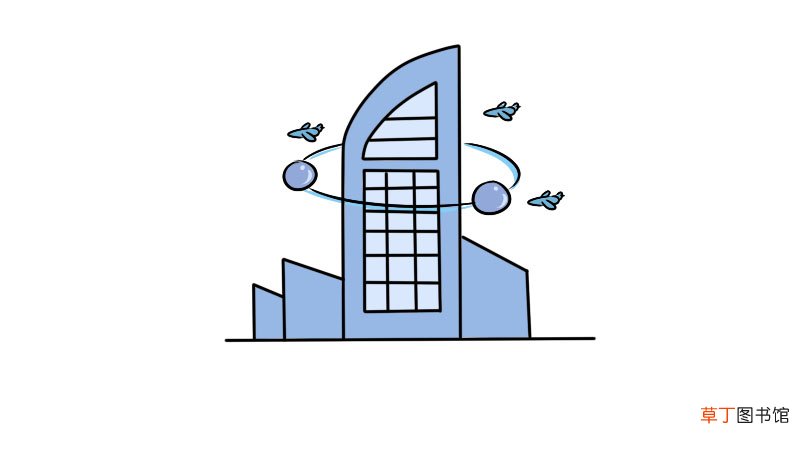未来建筑简笔画怎么画未来建筑简笔画画法