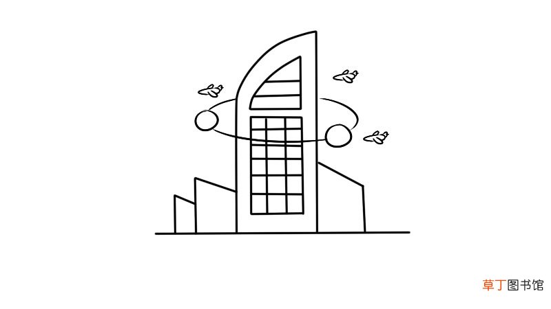 未来建筑简笔画怎么画未来建筑简笔画画法