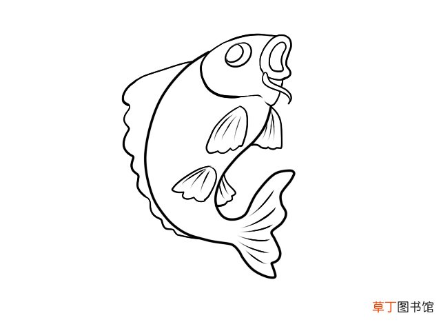 鲤鱼简笔画 零基础学鲤鱼简笔画