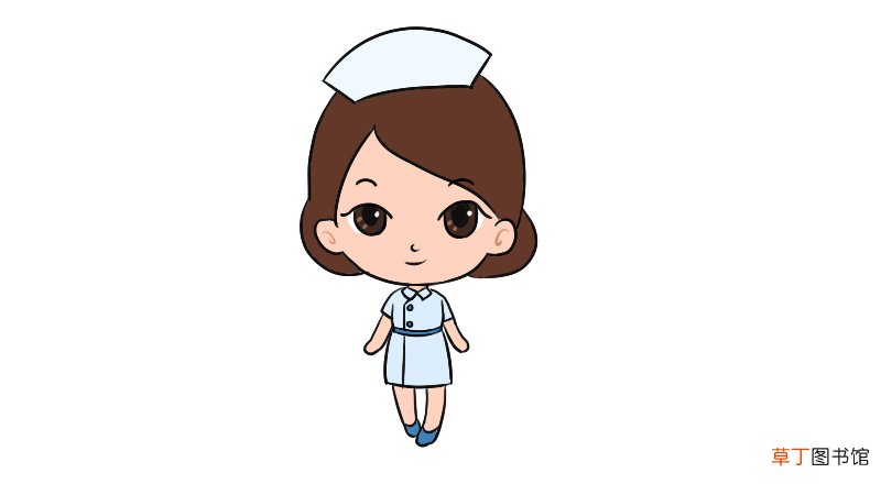 护士简笔画怎么画