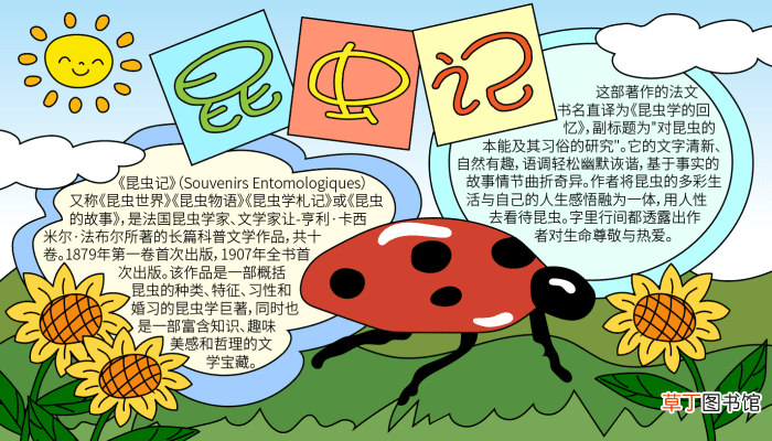 昆虫记手抄报 昆虫记手抄报的画法