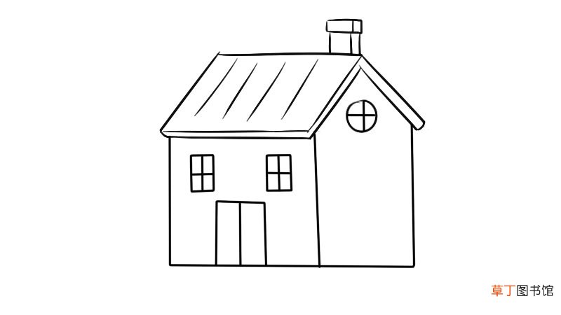 房屋简笔画 木屋简笔画怎么画