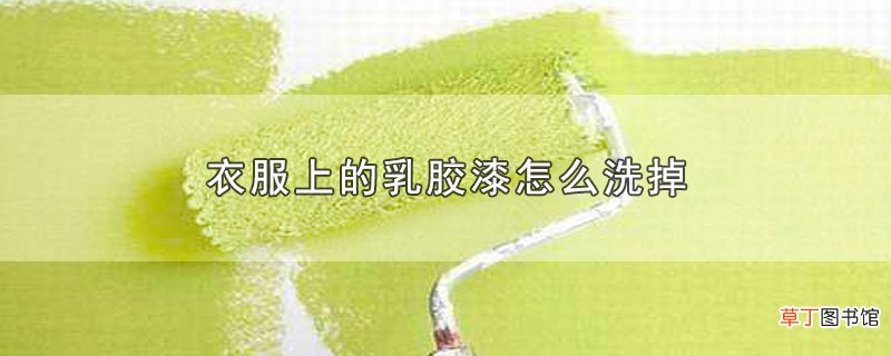 衣服上的乳胶漆怎样洗掉