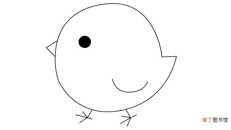 小鸡简笔画 小鸡的画法