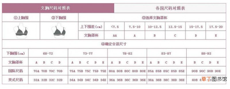 文胸尺码表是怎么样的