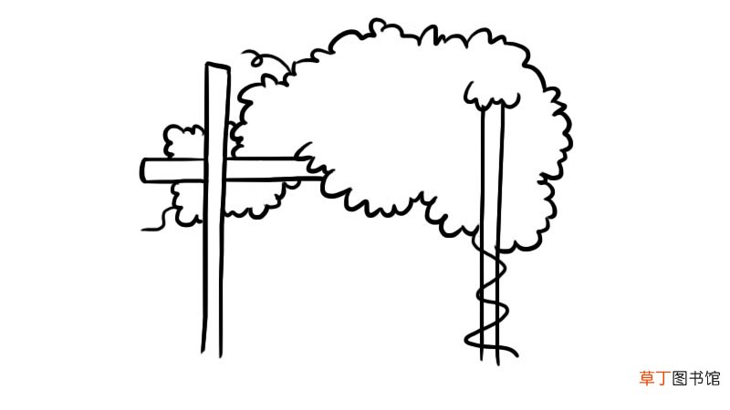 瓜架简笔画怎么画瓜架简笔画画法