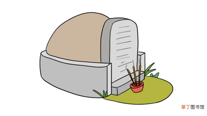 清明简笔画图片