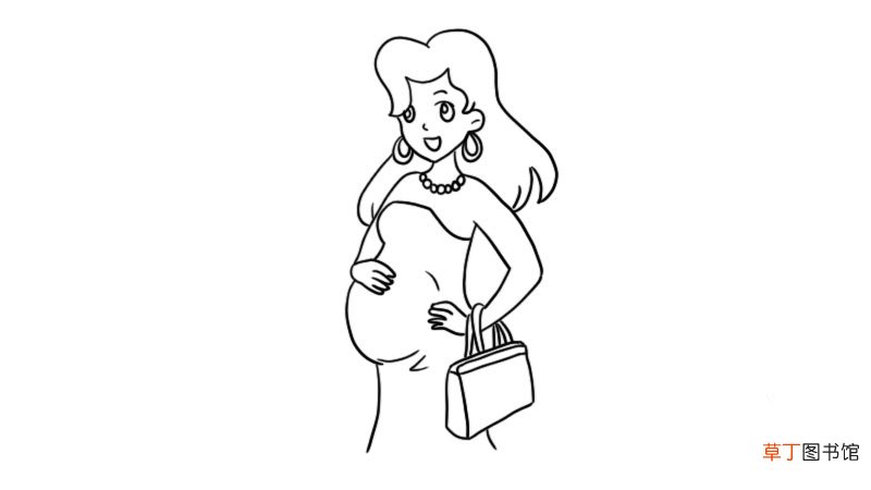大肚孕妇简笔画 大肚孕妇的画法