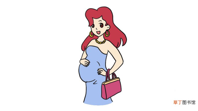 大肚孕妇简笔画 大肚孕妇的画法
