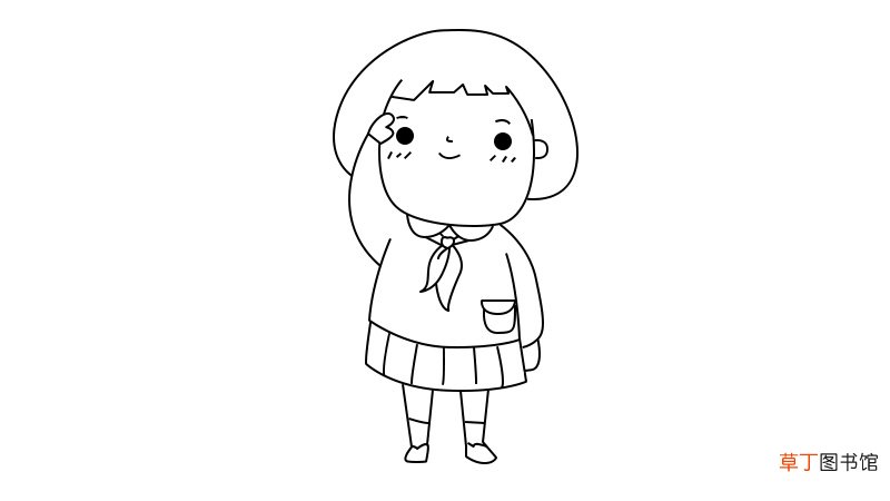 少先队员简笔画 少先队员画法