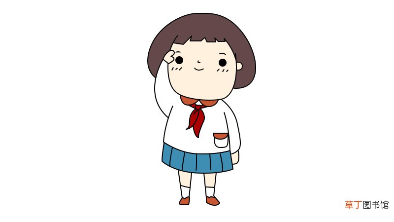 少先队员简笔画 少先队员画法