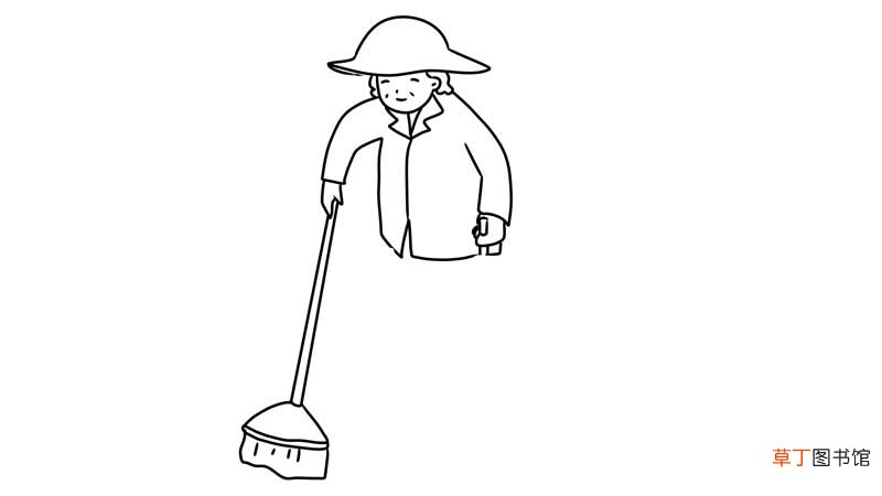 清洁工简笔画 清洁工简笔画画法