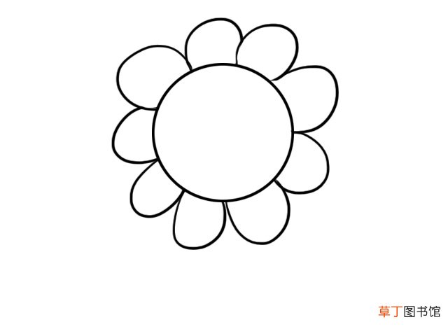 向日葵简笔画 零基础学向日葵简笔画