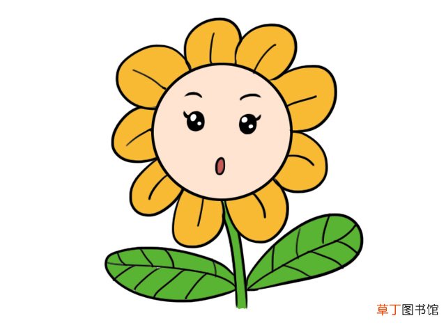 向日葵简笔画 零基础学向日葵简笔画