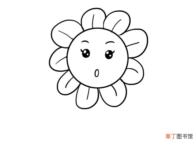向日葵简笔画 零基础学向日葵简笔画