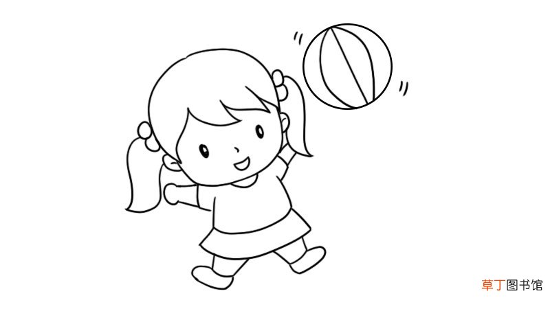 运动的小女孩简笔画画法运动的小女孩简笔画怎么画