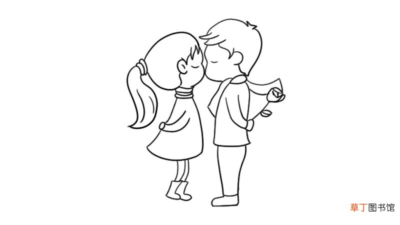 情人节小情侣简笔画情人节小情侣怎么画