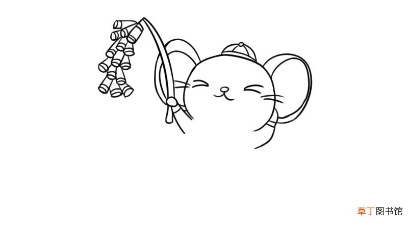 老鼠迎新年简笔画