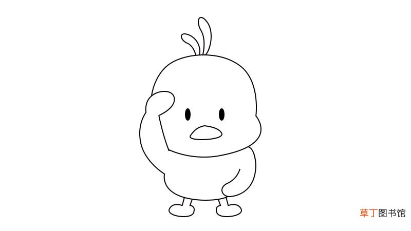 超萌小黄鸭简笔画怎么画超萌小黄鸭简笔画画法