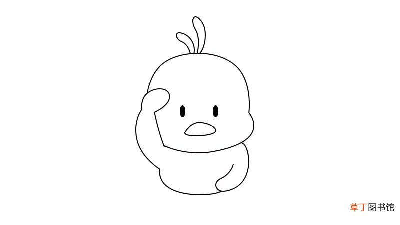 超萌小黄鸭简笔画怎么画超萌小黄鸭简笔画画法