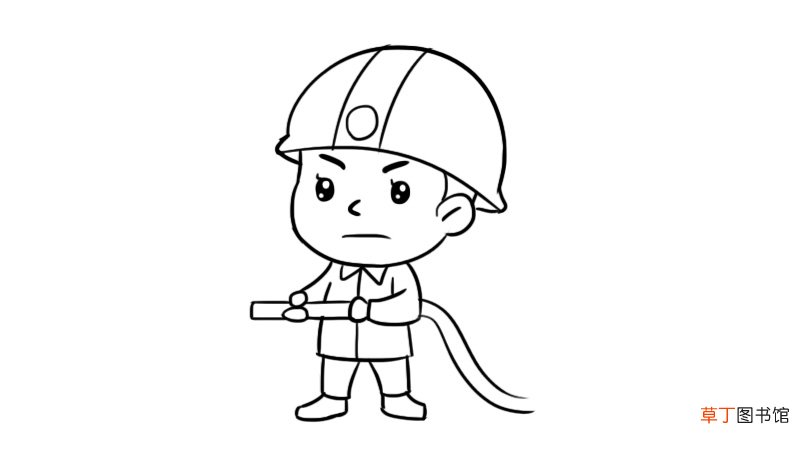 我是小小消防员简笔画