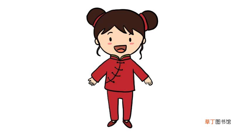 小女孩简笔画