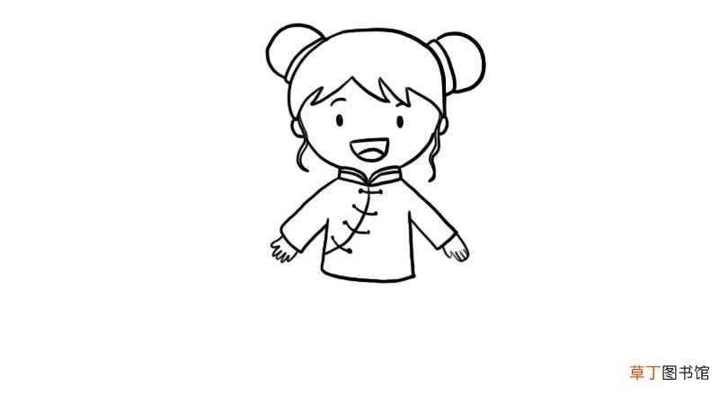 小女孩简笔画