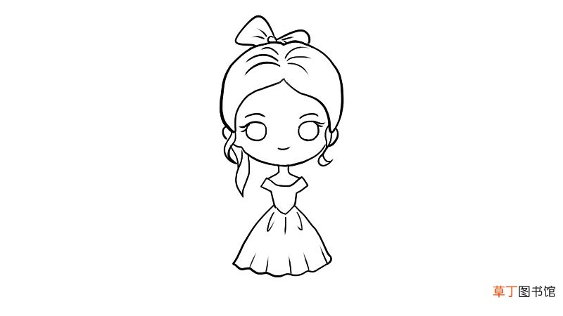 卡通人物简笔画美少女画法 卡通人物简笔画美少女