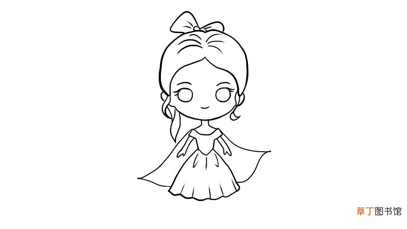 卡通人物简笔画美少女画法 卡通人物简笔画美少女