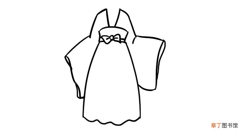 汉服简笔画怎么画汉服简笔画画法