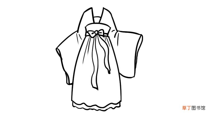汉服简笔画怎么画汉服简笔画画法