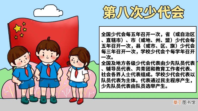 第八次少代会手抄报 第八次少代会手抄报的画法