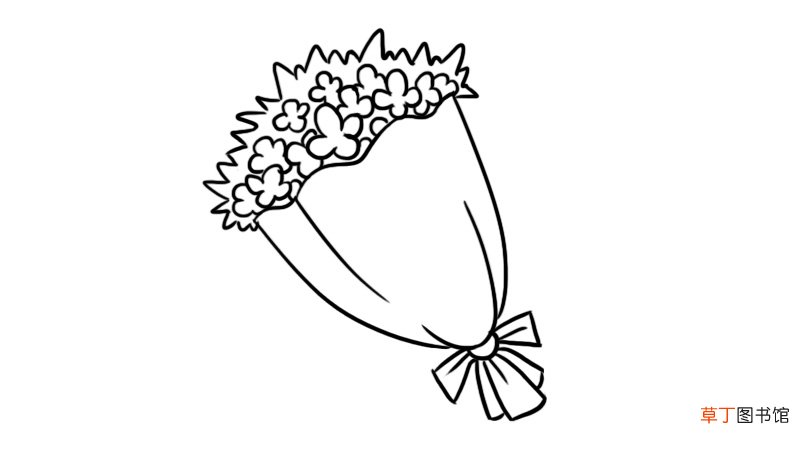 感恩节简笔画一束花