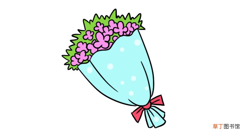 感恩节简笔画一束花