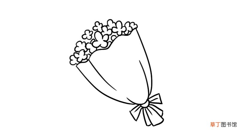 感恩节简笔画一束花