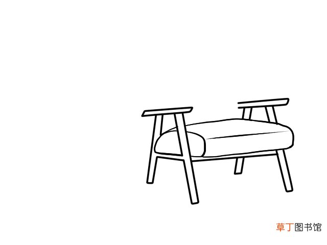 桌椅简笔画 桌椅的简单画法