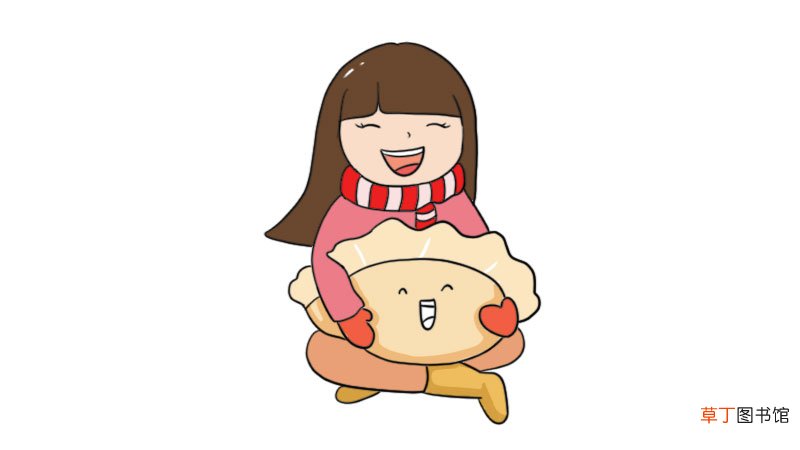 冬至节气饺子简笔画