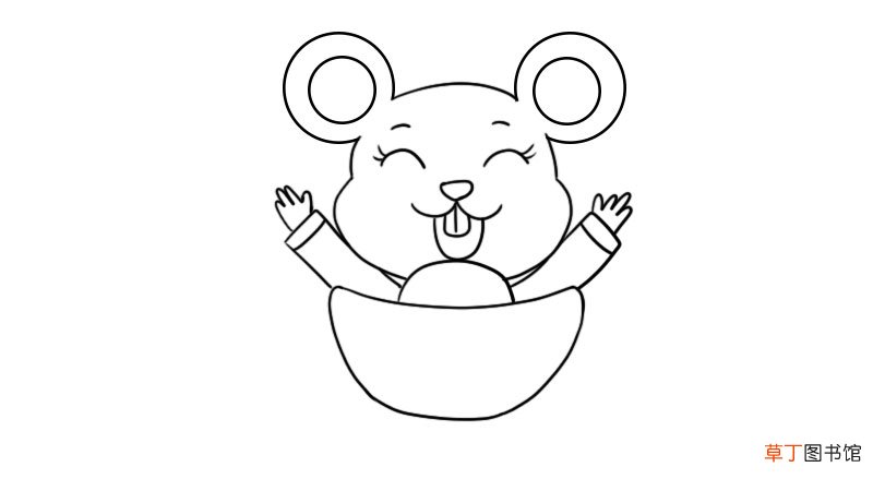 老鼠新年简笔画