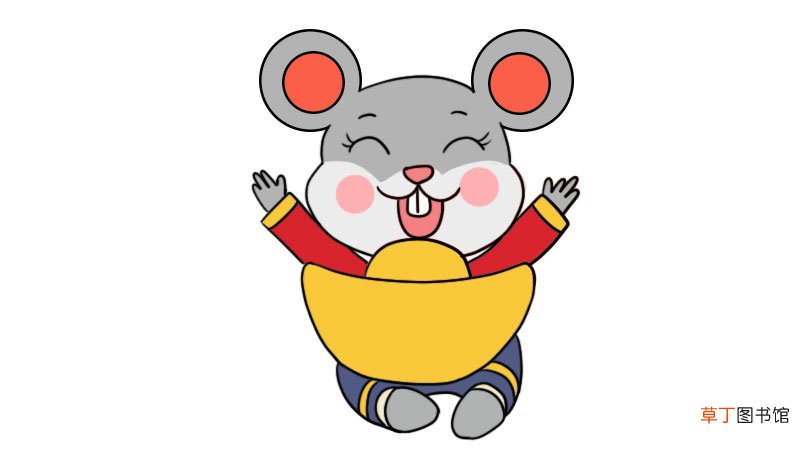 老鼠新年简笔画