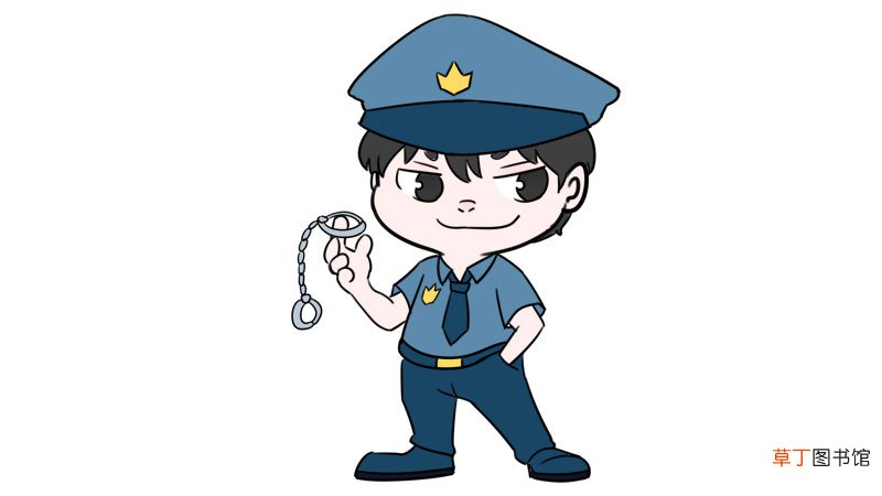 电信网络警察简笔画教程电信网络警察简笔画画法