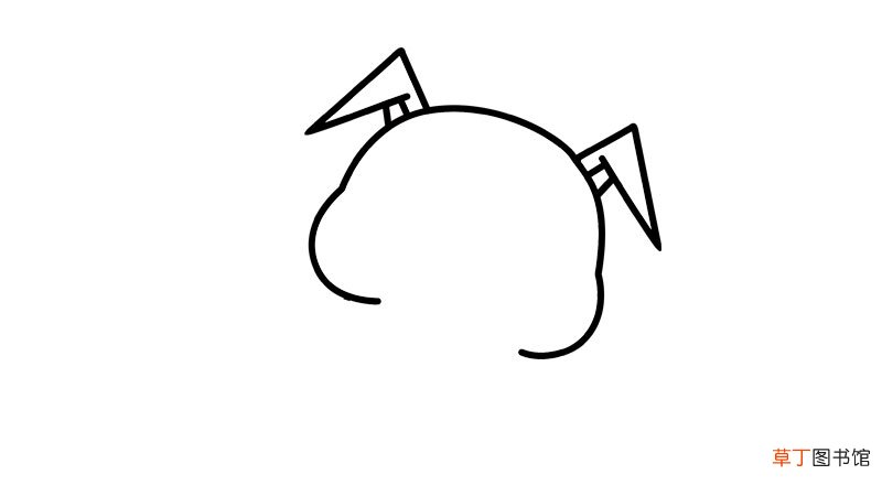 小兔子吃萝卜简笔画