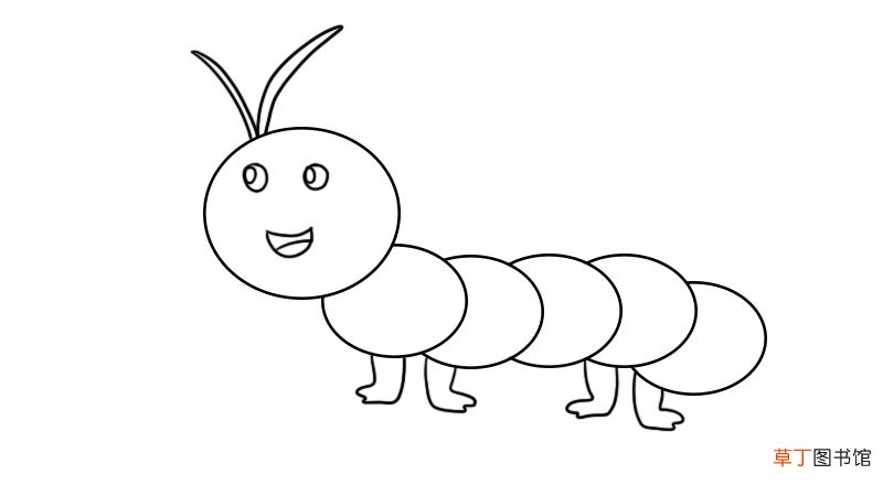 毛毛虫简笔画教程毛毛虫简笔画画法
