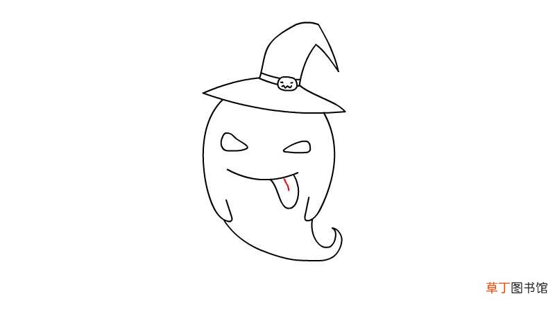 吐舌幽灵简笔画