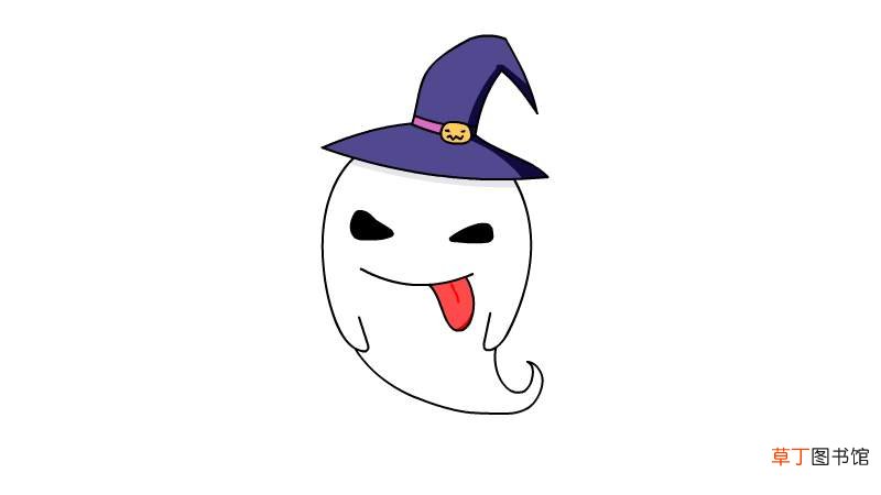 吐舌幽灵简笔画