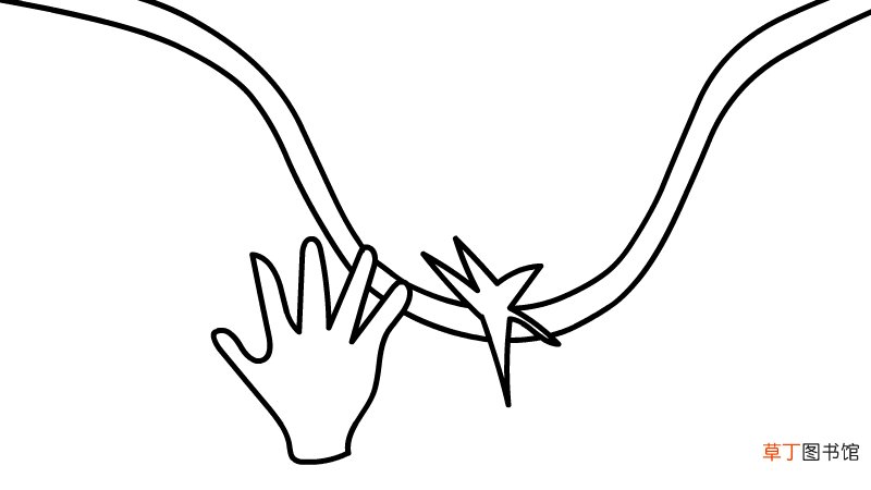 漏电火花简笔画