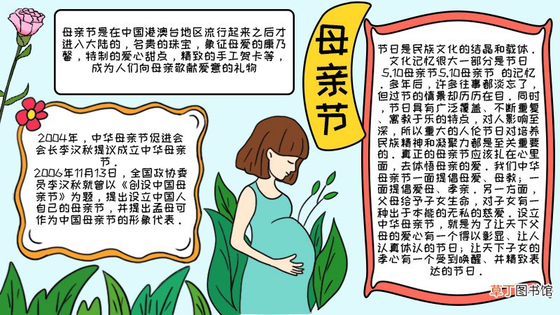 母亲节手抄报内容 母亲节手抄报内容画法母亲节手抄报内容