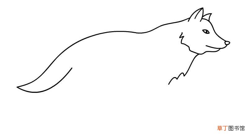 狼简笔画的画法狼简笔画的教程